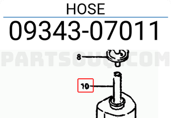 Suzuki 0934307011 HOSE