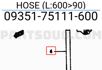 Suzuki 0935175111600 HOSE (L:600>90)