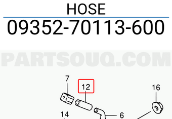 Suzuki 0935270113600 HOSE