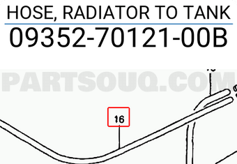 Suzuki 093527012100B HOSE, RADIATOR TO TANK