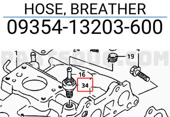Suzuki 0935413203600 HOSE, BREATHER