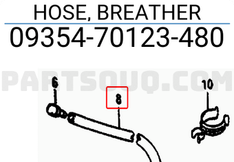 Suzuki 0935470123480 HOSE, BREATHER