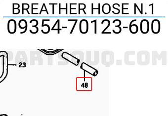 Suzuki 0935470123600 BREATHER HOSE N.1