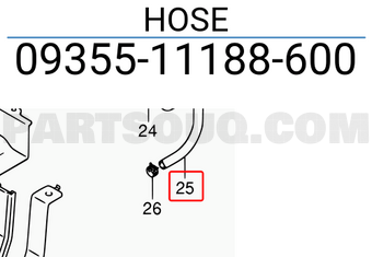 Suzuki 0935511188600 HOSE