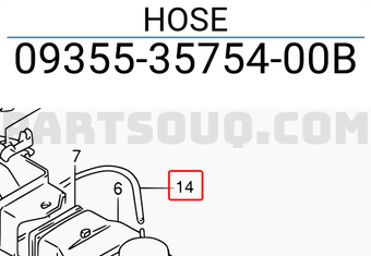 Suzuki 093553575400B HOSE