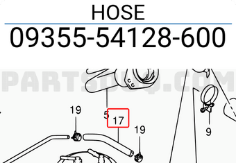 Suzuki 0935554128600 HOSE