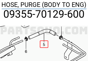 Suzuki 0935570129600 HOSE, PURGE (BODY TO ENG)