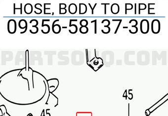 Suzuki 0935658137300 HOSE, BODY TO PIPE