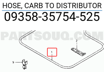 Suzuki 0935835754525 HOSE, CARB TO DISTRIBUTOR