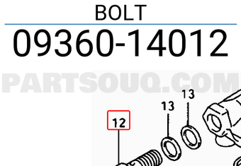 Suzuki 0936014012 BOLT