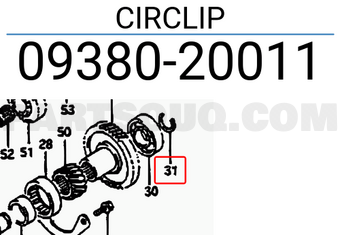 Suzuki 0938020011 CIRCLIP