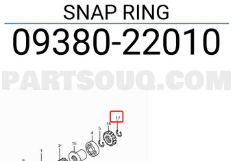 Suzuki 0938022010 SNAP RING