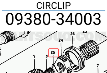 Suzuki 0938034003 CIRCLIP