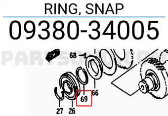 Suzuki 0938034005 RING, SNAP