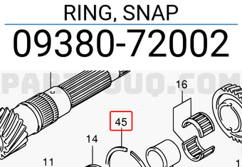 Suzuki 0938072002 RING, SNAP