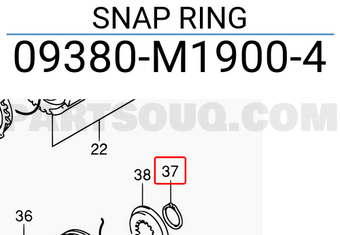 Suzuki 09380M19004 SNAP RING