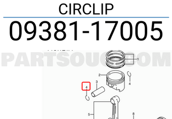 Suzuki 0938117005 CIRCLIP