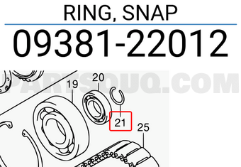 Suzuki 0938122012 RING, SNAP