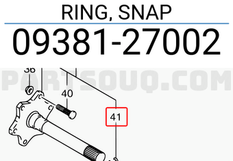 Suzuki 0938127002 RING, SNAP