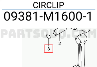 Suzuki 09381M16001 CIRCLIP