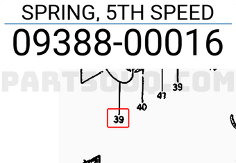 Suzuki 0938800016 SPRING, 5TH SPEED