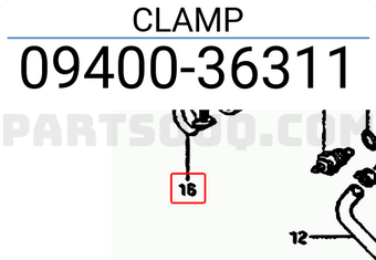 Suzuki 0940036311 CLAMP