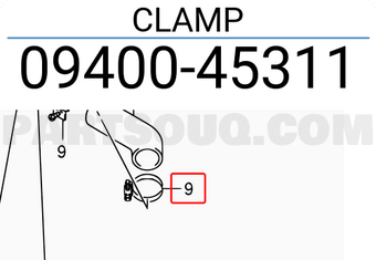Suzuki 0940045311 CLAMP