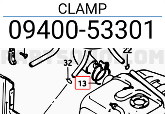 Suzuki 0940053301 CLAMP