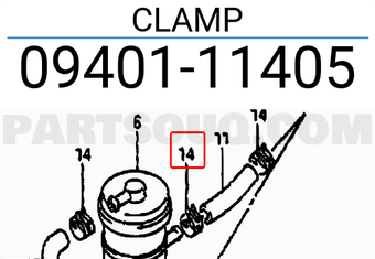 Suzuki 0940111405 CLAMP
