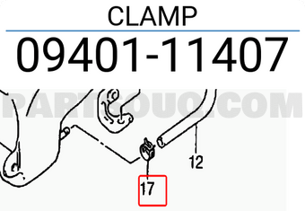 Suzuki 0940111407 CLAMP