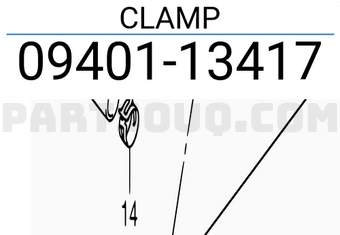 Suzuki 0940113417 CLAMP