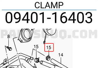 Suzuki 0940116403 CLAMP