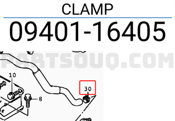 Suzuki 0940116405 CLAMP