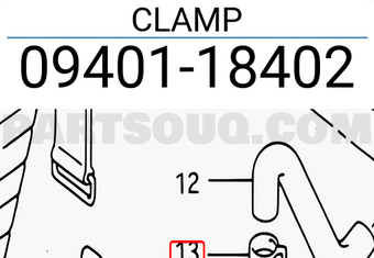 Suzuki 0940118402 CLAMP