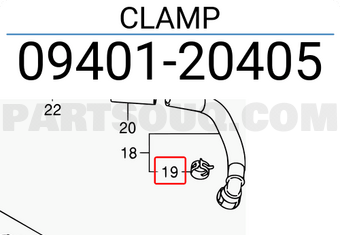 Suzuki 0940120405 CLAMP