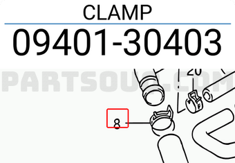 Suzuki 0940130403 CLAMP