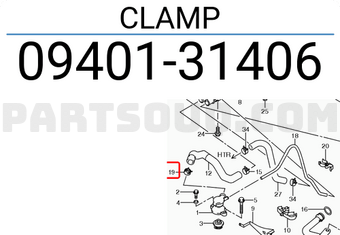 Suzuki 0940131406 CLAMP