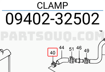 Suzuki 0940232502 CLAMP