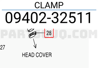 Suzuki 0940232511 CLAMP