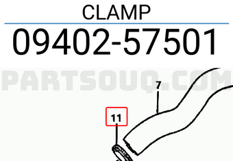 Suzuki 0940257501 CLAMP