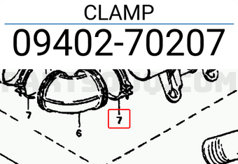 Suzuki 0940270207 CLAMP