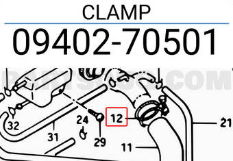 Suzuki 0940270501 CLAMP