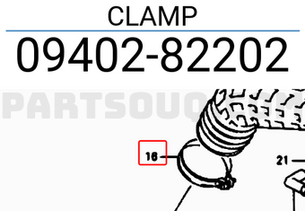 Suzuki 0940282202 CLAMP