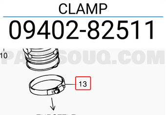 Suzuki 0940282511 CLAMP