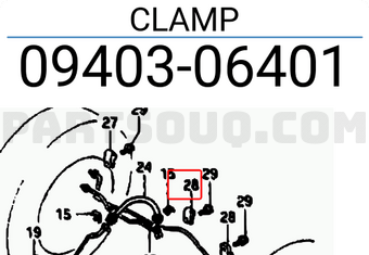 Suzuki 0940306401 CLAMP
