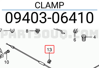 Suzuki 0940306410 CLAMP