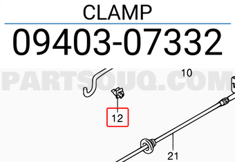 Suzuki 0940307332 CLAMP