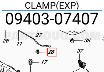 Suzuki 0940307407 CLAMP(EXP)