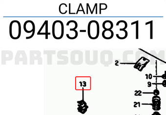 Suzuki 0940308311 CLAMP