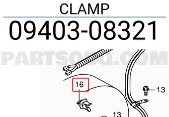 Suzuki 0940308321 CLAMP